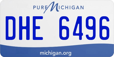 MI license plate DHE6496