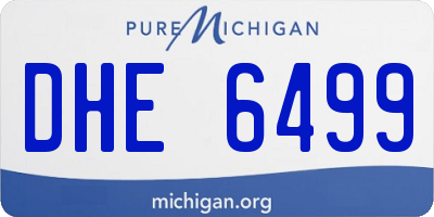 MI license plate DHE6499