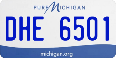 MI license plate DHE6501