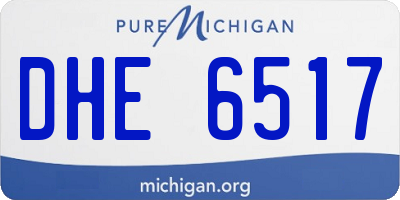 MI license plate DHE6517