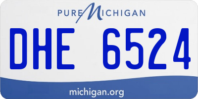 MI license plate DHE6524