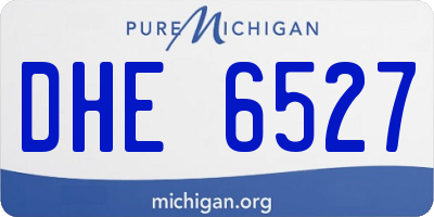 MI license plate DHE6527
