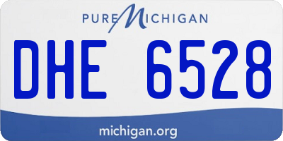 MI license plate DHE6528