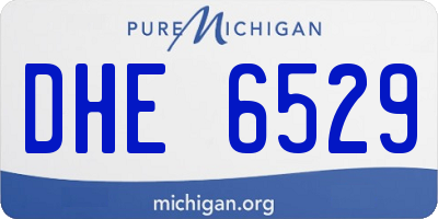 MI license plate DHE6529