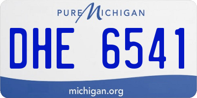 MI license plate DHE6541