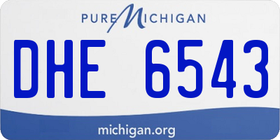 MI license plate DHE6543