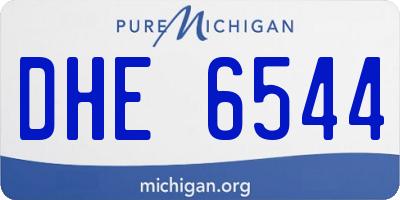 MI license plate DHE6544
