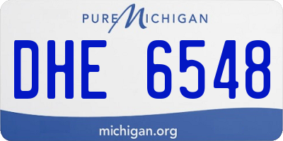 MI license plate DHE6548