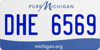 MI license plate DHE6569