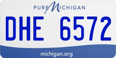 MI license plate DHE6572