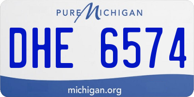 MI license plate DHE6574
