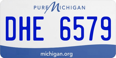 MI license plate DHE6579