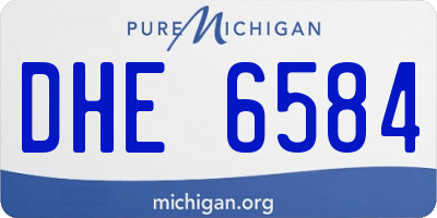 MI license plate DHE6584