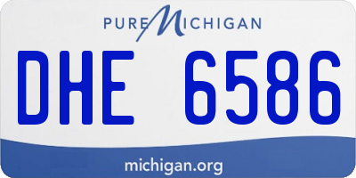 MI license plate DHE6586