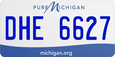 MI license plate DHE6627