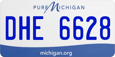 MI license plate DHE6628
