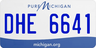 MI license plate DHE6641