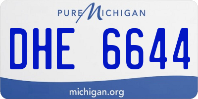 MI license plate DHE6644