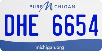 MI license plate DHE6654