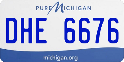 MI license plate DHE6676