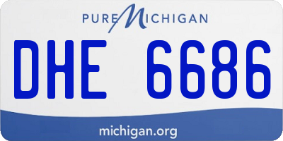 MI license plate DHE6686