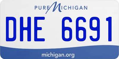 MI license plate DHE6691