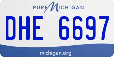 MI license plate DHE6697