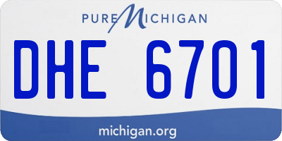MI license plate DHE6701