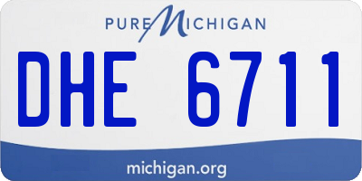 MI license plate DHE6711