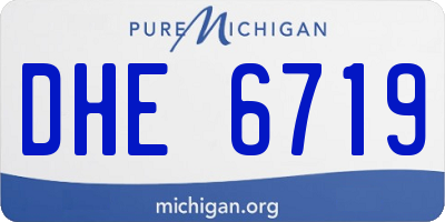 MI license plate DHE6719