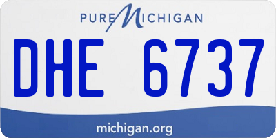 MI license plate DHE6737