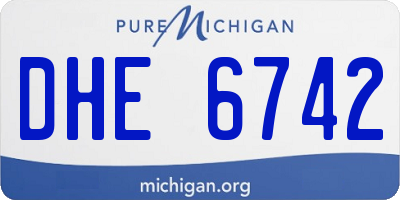 MI license plate DHE6742