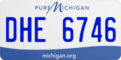 MI license plate DHE6746