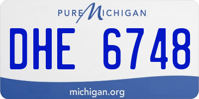 MI license plate DHE6748