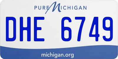 MI license plate DHE6749
