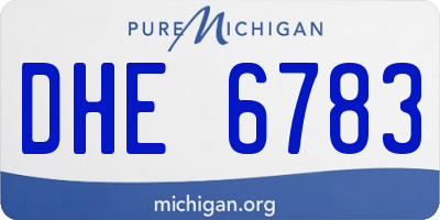 MI license plate DHE6783