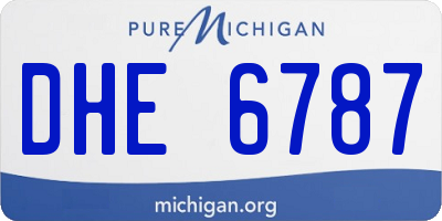 MI license plate DHE6787