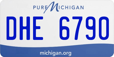 MI license plate DHE6790