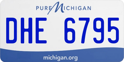 MI license plate DHE6795