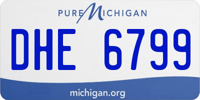 MI license plate DHE6799