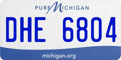 MI license plate DHE6804