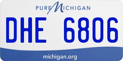 MI license plate DHE6806