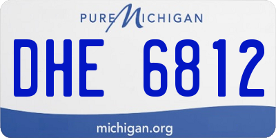 MI license plate DHE6812