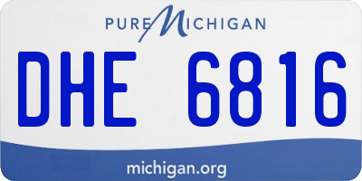 MI license plate DHE6816