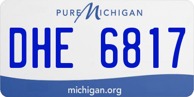 MI license plate DHE6817