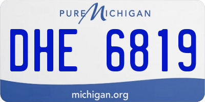 MI license plate DHE6819