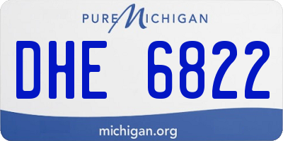 MI license plate DHE6822