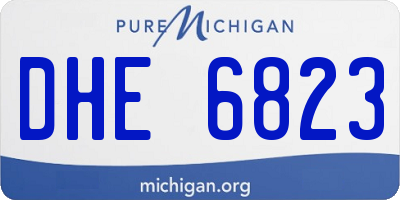 MI license plate DHE6823