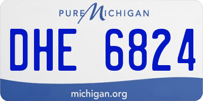 MI license plate DHE6824