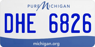 MI license plate DHE6826
